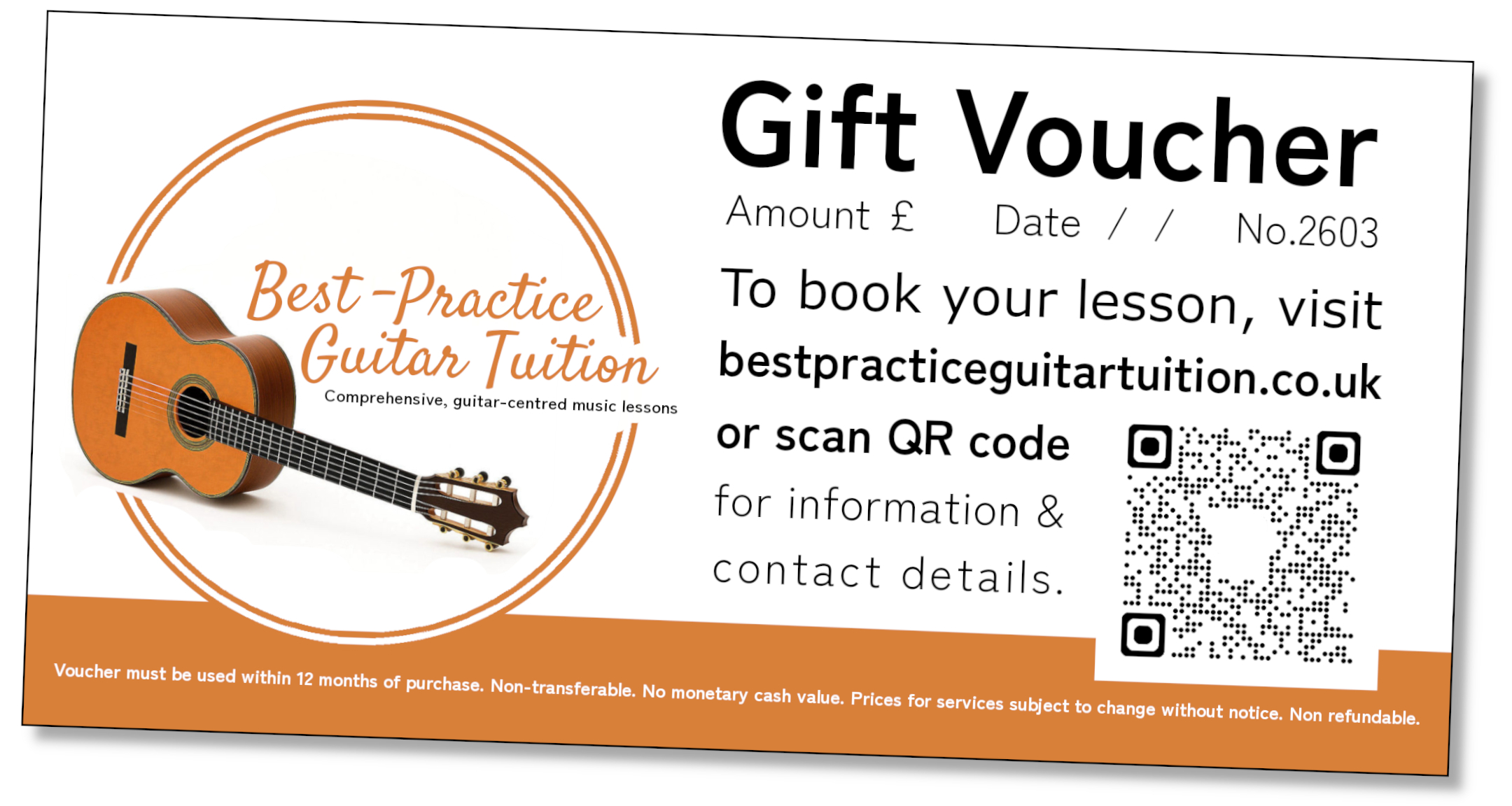 Best-Practice Guitar Tuition. Gift Voucher page logo